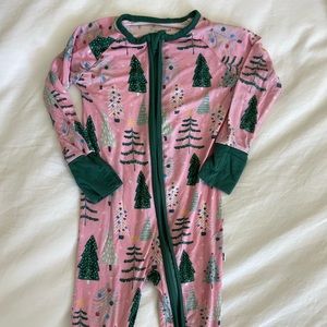 Little Sleepies Pink Twinkling Trees Bamboo Viscose Zippy